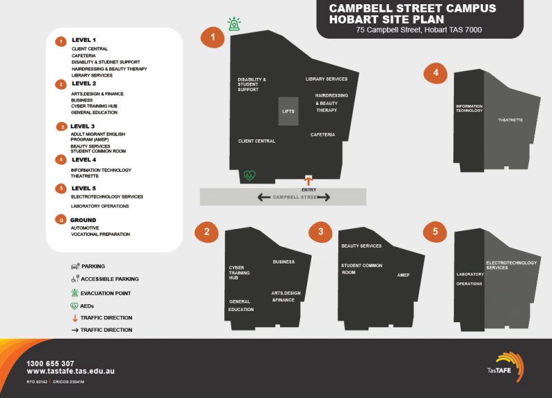 Campbell Street Campus Map Image